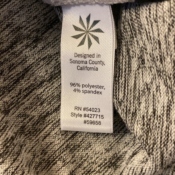 Athleta Heathered Gray Pullover Hoodie w/Twist Neck, Front Pocket & Thumb Holes - Picture 8 of 9